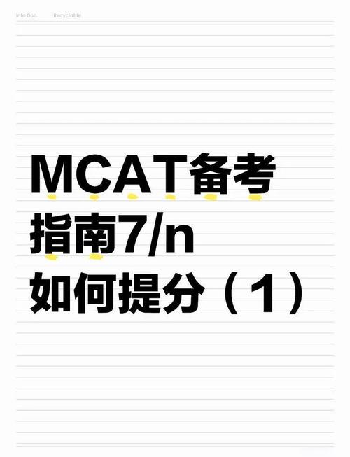 MCAT考试四个部分详细内容分布图表