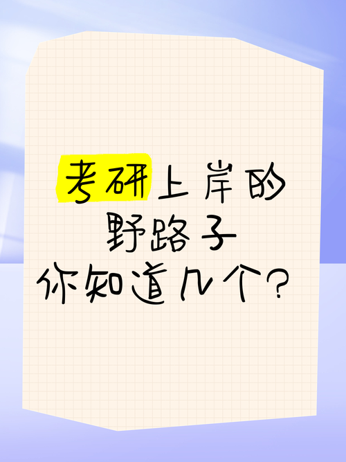 真要考，我给你几条野路子