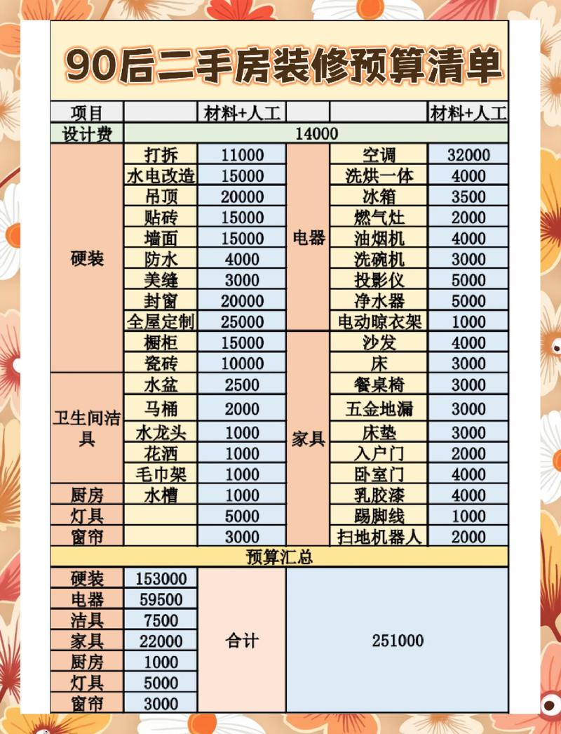 二手房买卖首付预算计算草稿纸