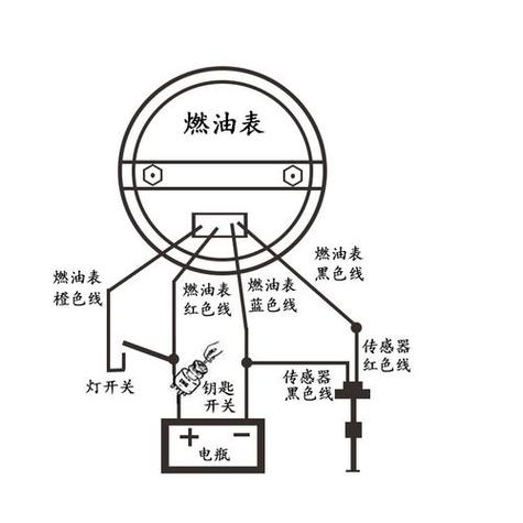 汽车燃油泵供油压力机械油压表接线实拍