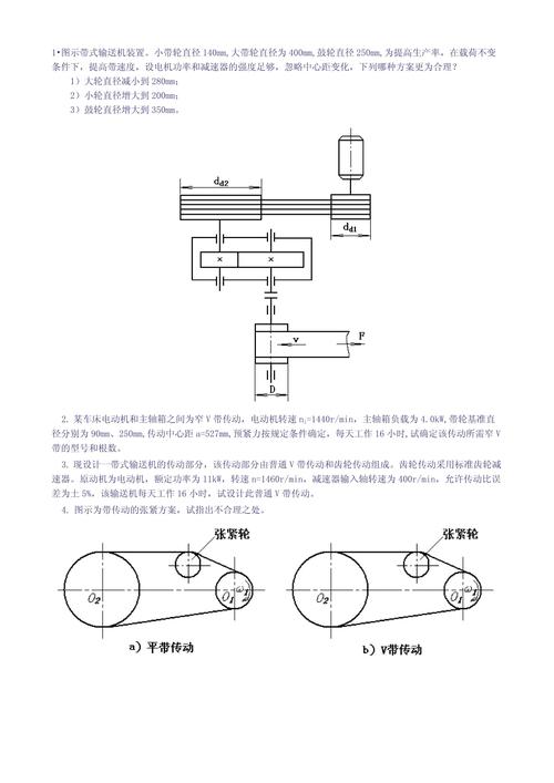 机械设计课设学生带传动布置错误草图