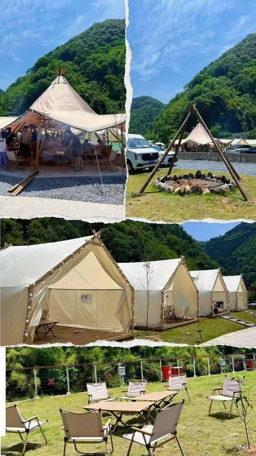 户外轻量化单层帐篷在山脊露营的场景