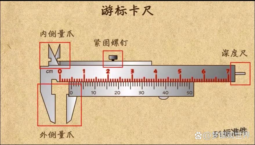 游标卡尺测量汽车电磁离合器间隙示意图