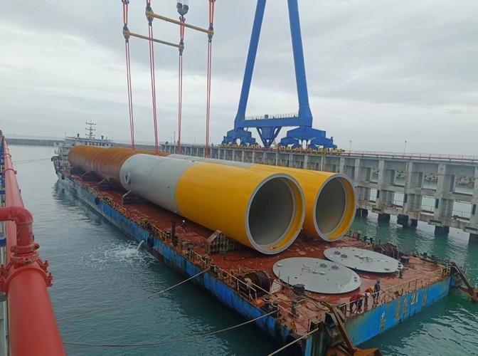 海上风电基础桩牺牲阳极安装现场