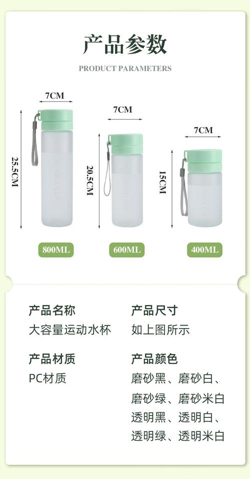 通勤场景下不同容量便携水杯对比