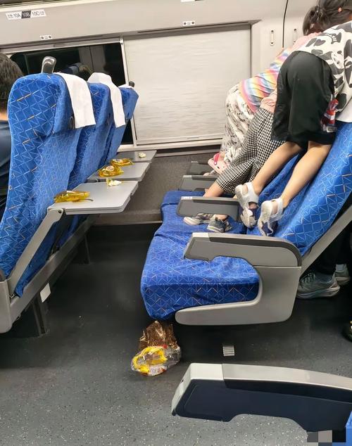 高铁车厢霸座现场实拍图