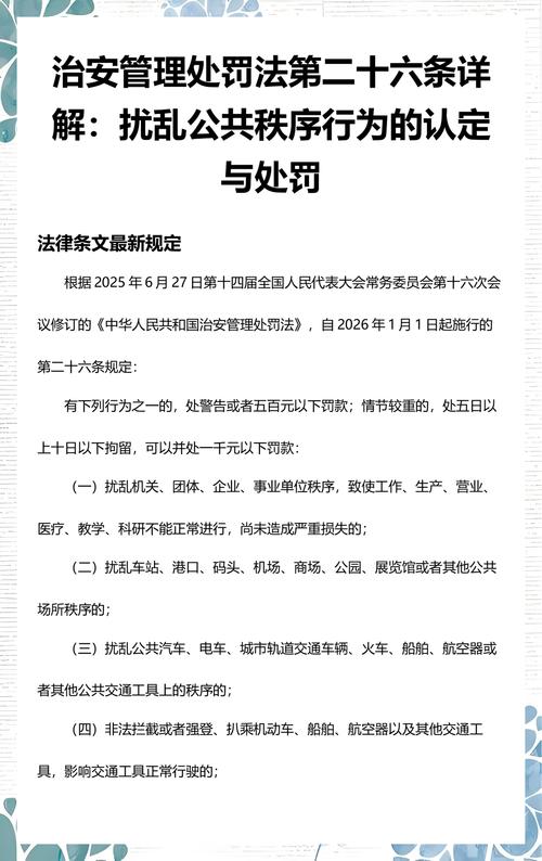 治安管理处罚法扰乱公共秩序条款条文实拍