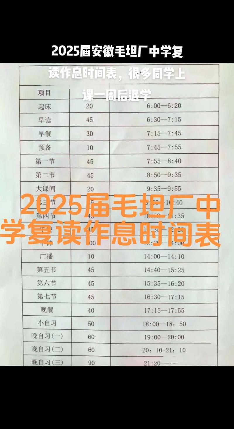 复读生全年备考时间规划表