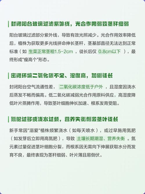 问：封闭阳台种菜总是徒长怎么办？