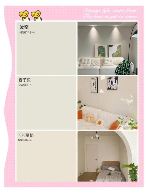 墙面乳胶漆试色小块对比效果图