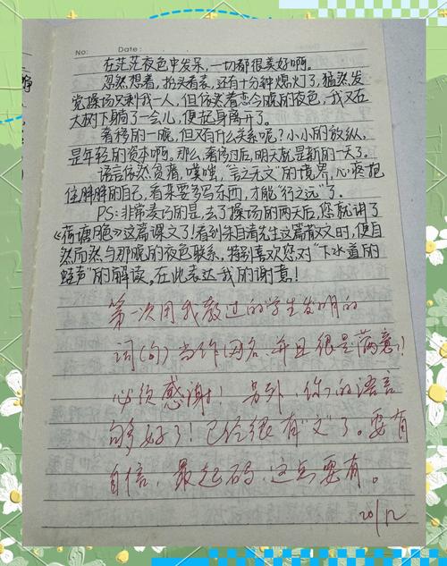 初中语文教师给学生周记写个性化反馈的实拍