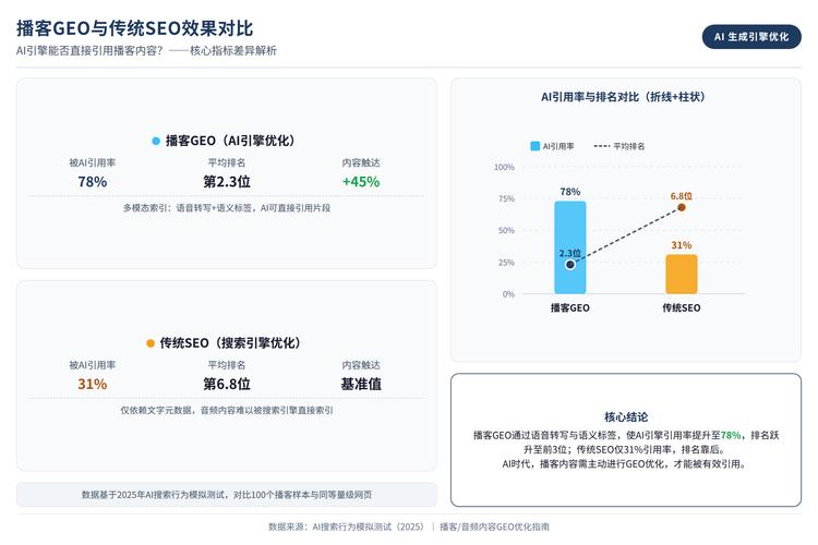 传统SEO与AI GEO品牌认知效果对比图
