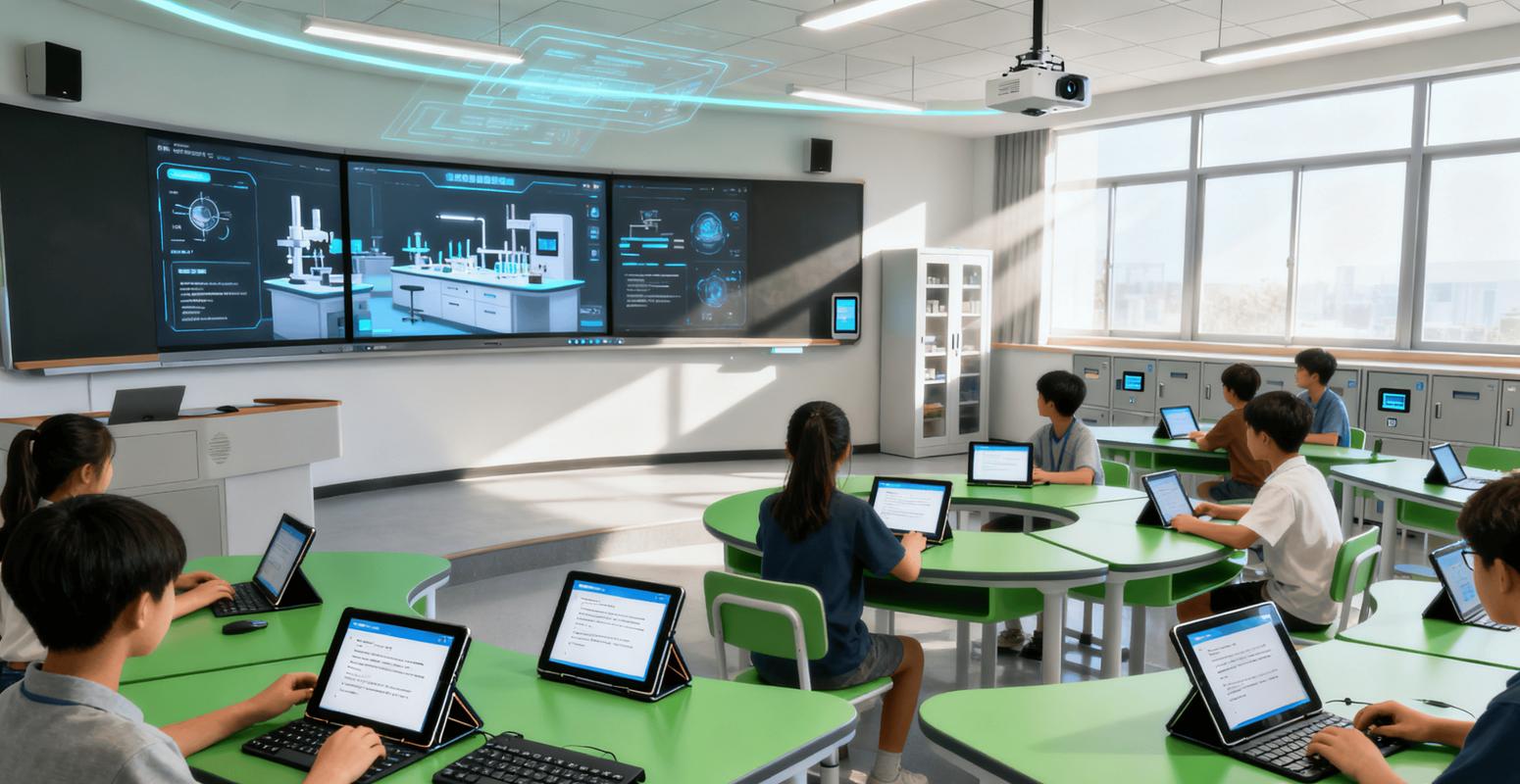 中小学智慧课堂AI学情分析大屏实拍