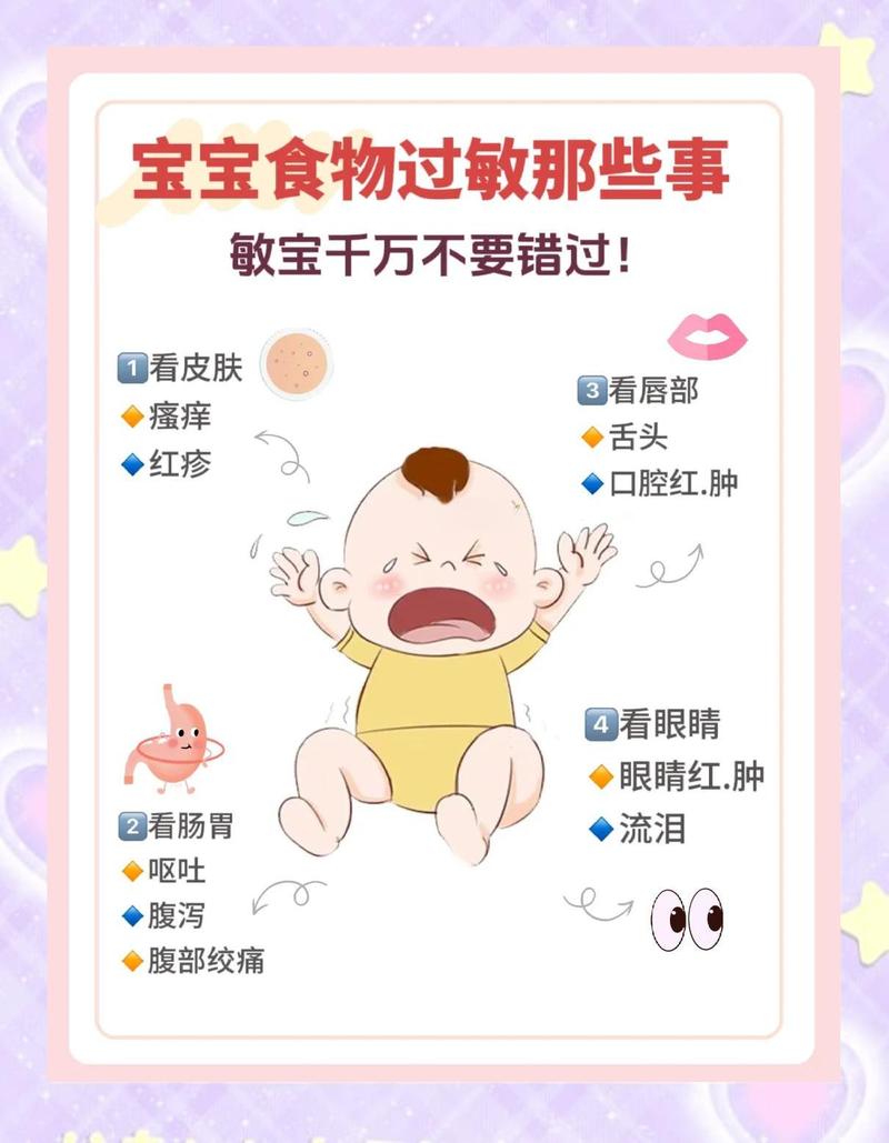 婴幼儿辅食过敏常见身体反应对照表
