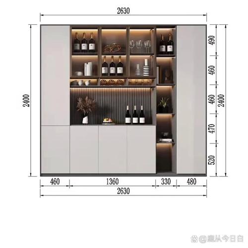 客厅嵌入式酒柜定制尺寸参考图