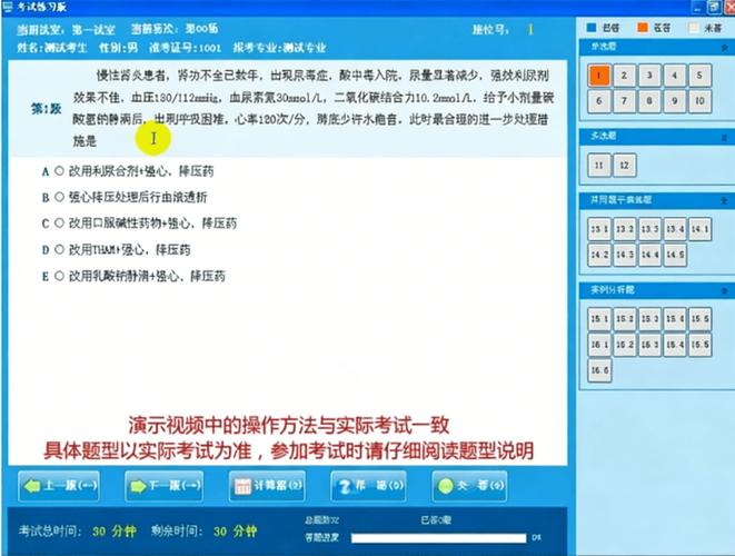 护士资格证人机对话考试界面模拟