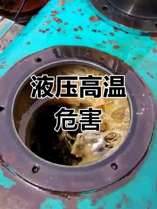 工业液压系统油温过高漏油现场