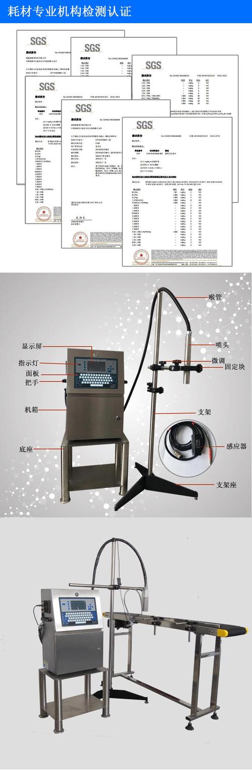 工业车间手持喷码机喷嘴拆解图