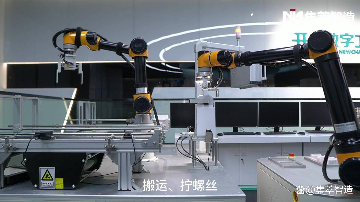 协作机器人拖动示教进行电子产品螺丝锁付作业