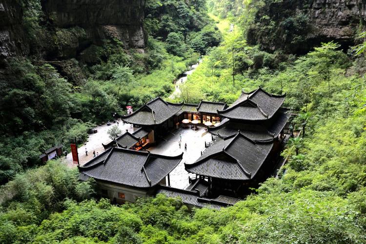 武隆天生三桥天福官驿古建景观