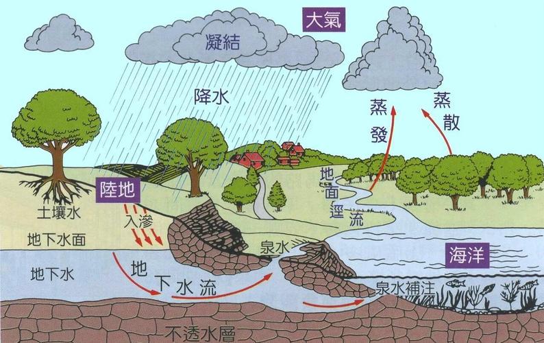 中学地理径流形成过程演示实验图