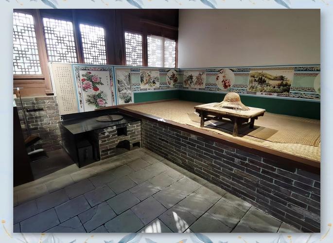 清代农家土炕起居场景图