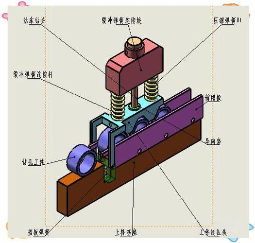 组合夹具基准定位块安装示意图