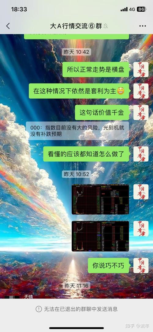 付费财经股票社群内幕消息聊天界面