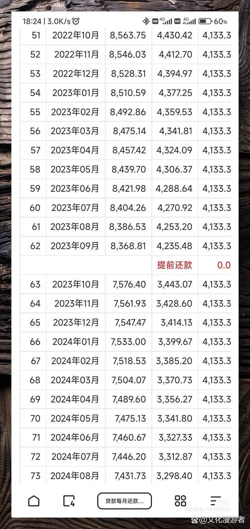 个人房贷提前还款利息对比计算器界面