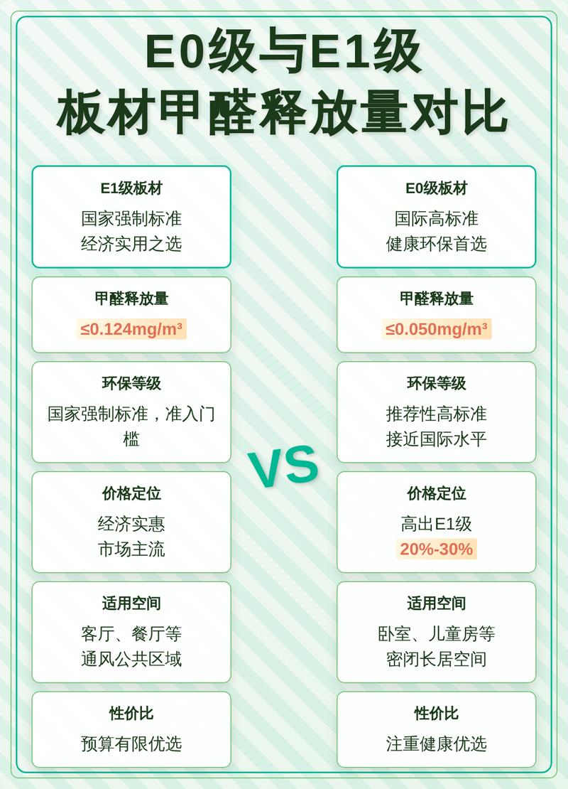 装修现场E0级板材甲醛释放量对比图