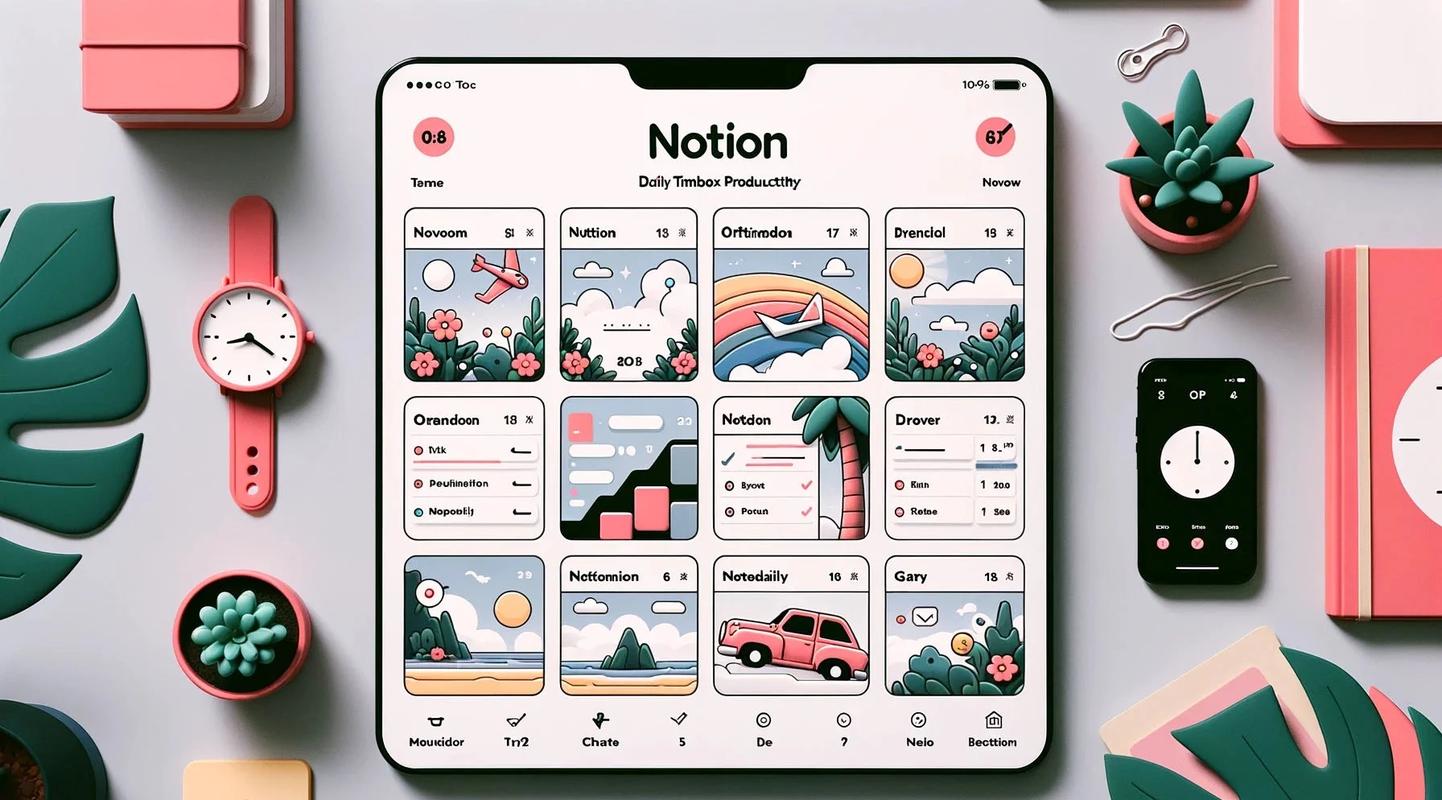 Notion 笔记软件仪表盘界面示例