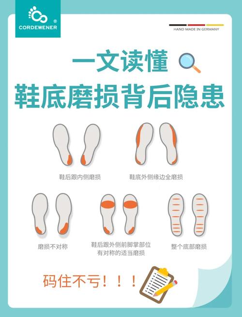 磨损严重的鞋底与正常鞋底对比