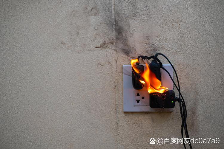 居民家插线板过载引发火灾现场实拍
