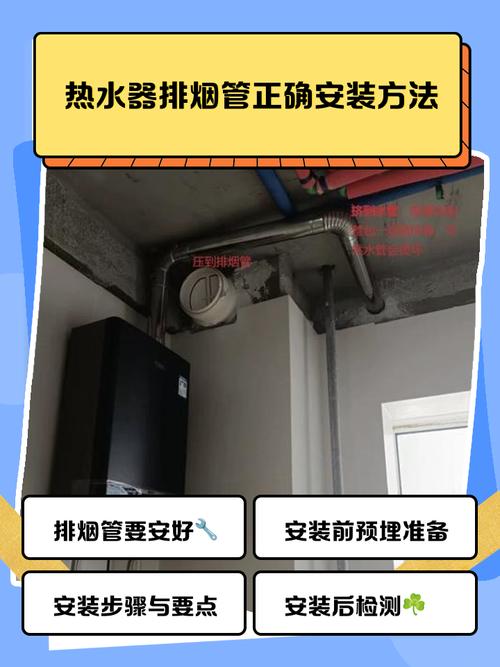 热水器排烟管正确安装角度示意图
