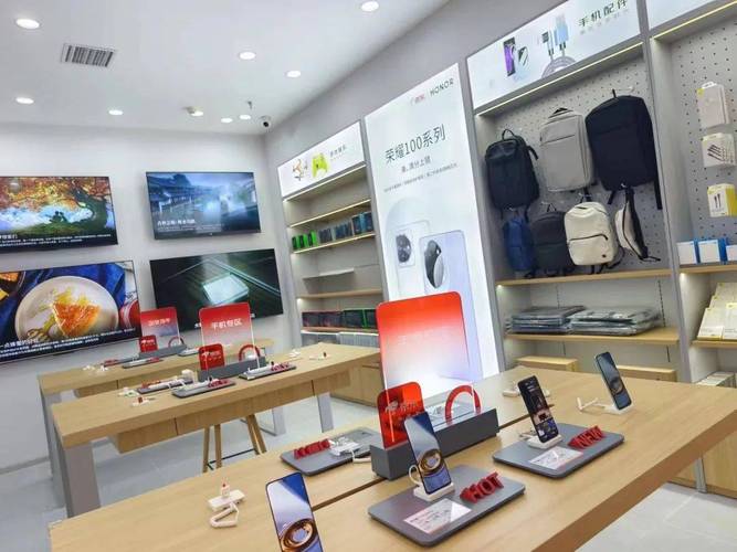 线下数码体验店旗舰手机中端机对比展台