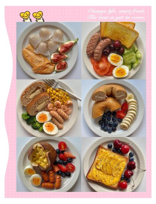 上班族营养早餐搭配食物组合图