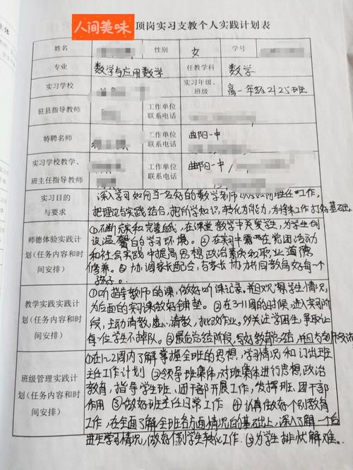 大三学生校园职场实践计划表