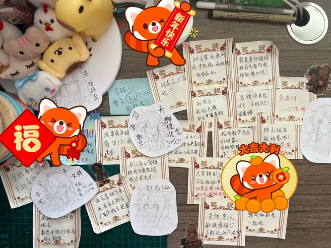 儿童房间墙上贴满梦想清单彩色便签和图画