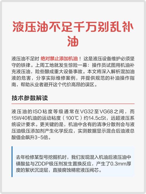不同工况选液压油,别乱买