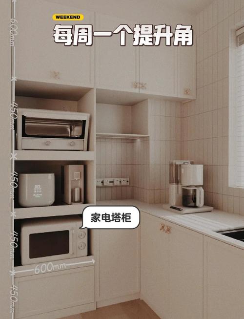 柜内可调节隔板小家电收纳改造图