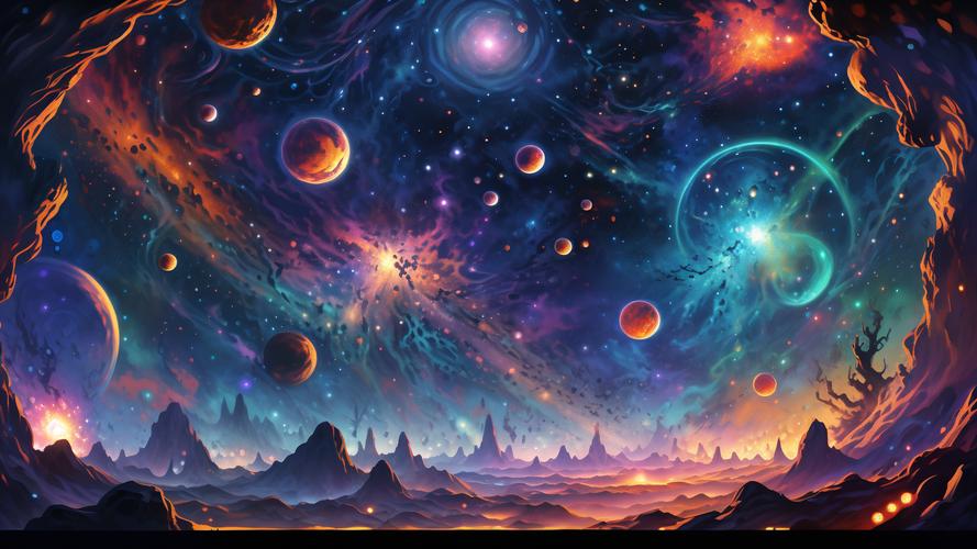 Kurzgesagt动画风格宇宙场景截图