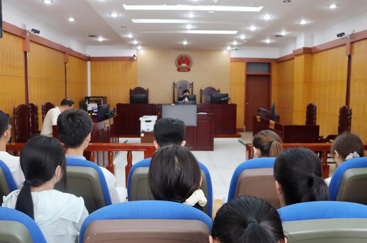 中学生在法院见习岗位旁听案件审理