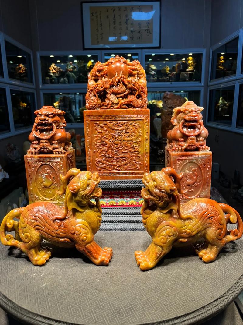 50kg以上落地石雕艺术摆件摆放实景图