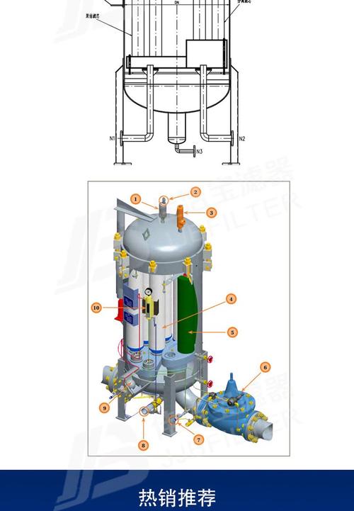 立式气液分离器内构件安装实物图