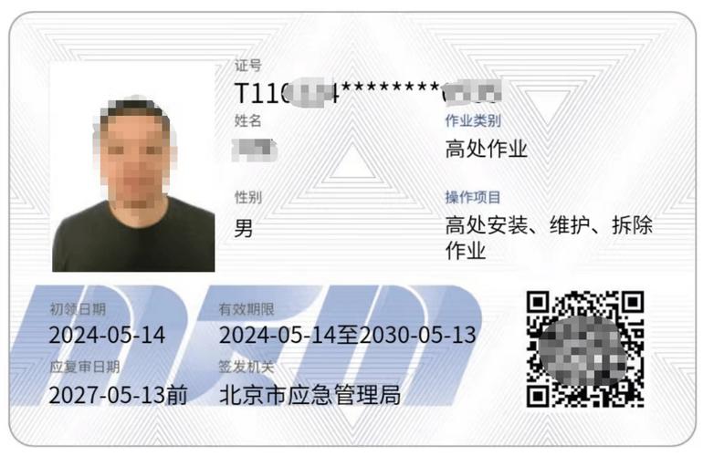 新版特种作业操作证实体卡扫描图