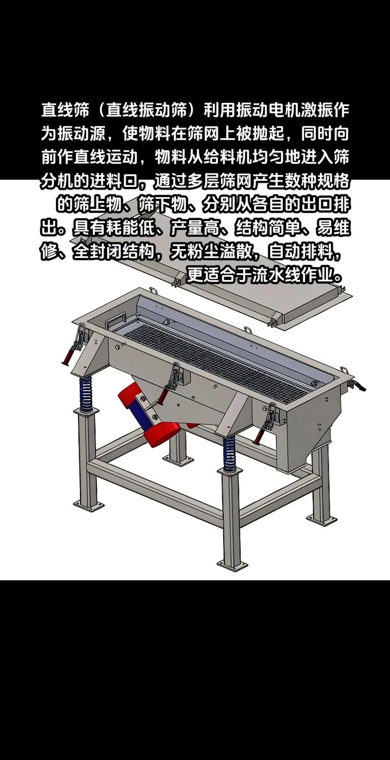 直线振动筛结构组成剖面图