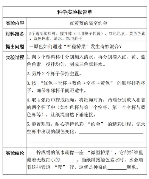 给中小学生探究实验的实操小贴士