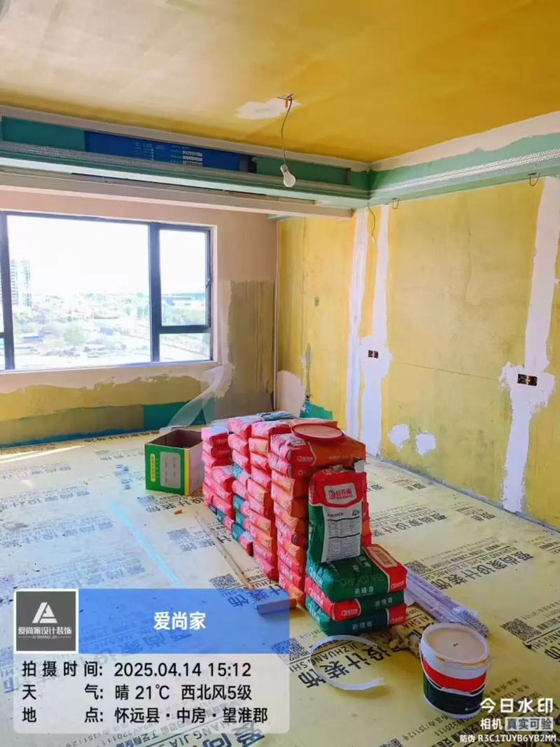 家装墙面改色材料进场现场图