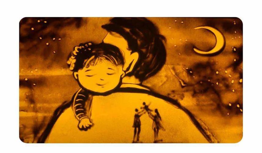 婚礼父亲交接沙画仪式 感人至深