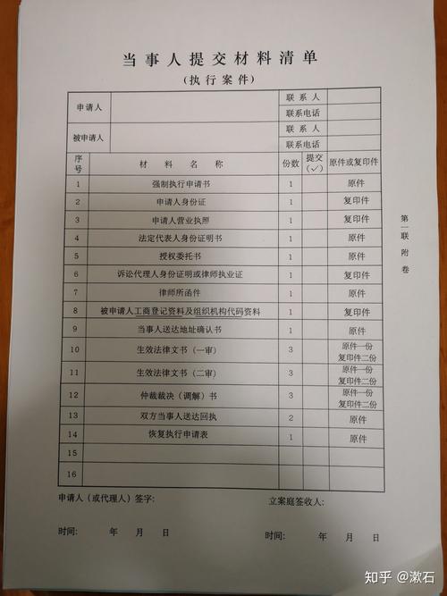 行政诉讼法院立案材料清单实拍